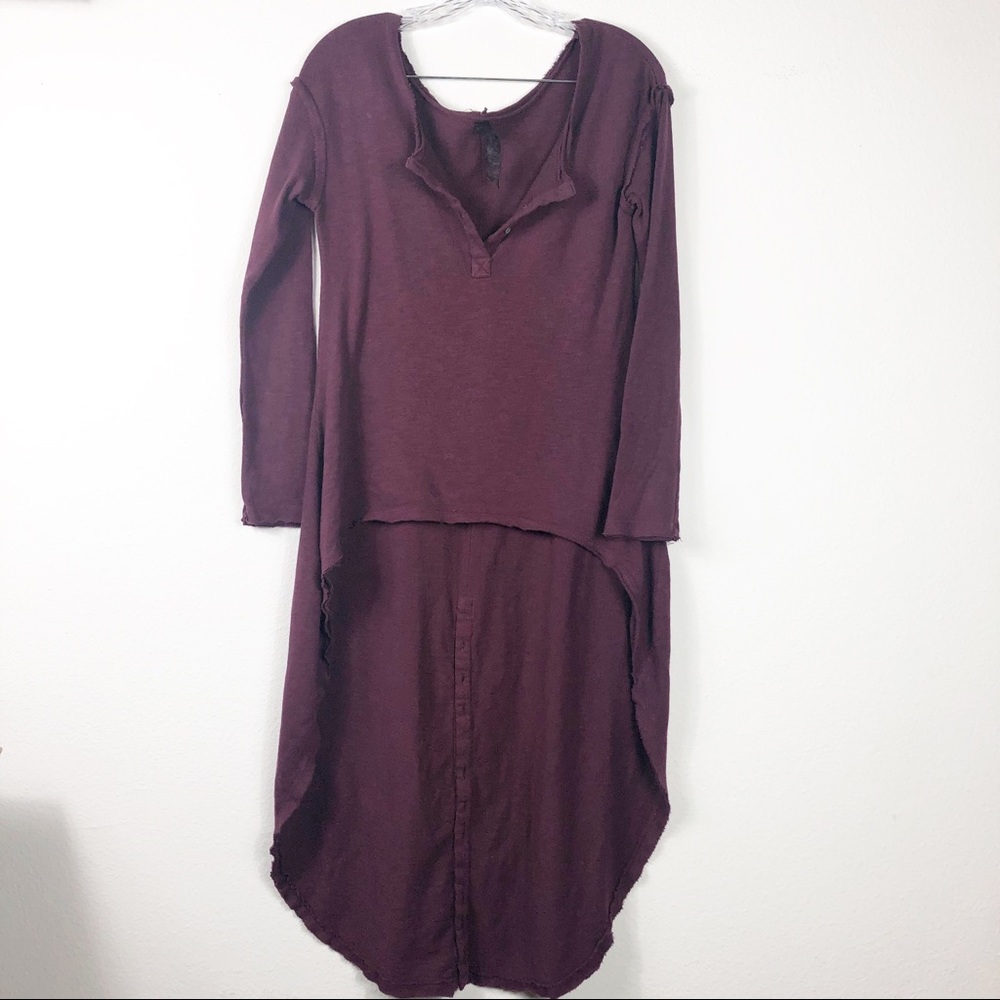 Long top high low burgundy size XS